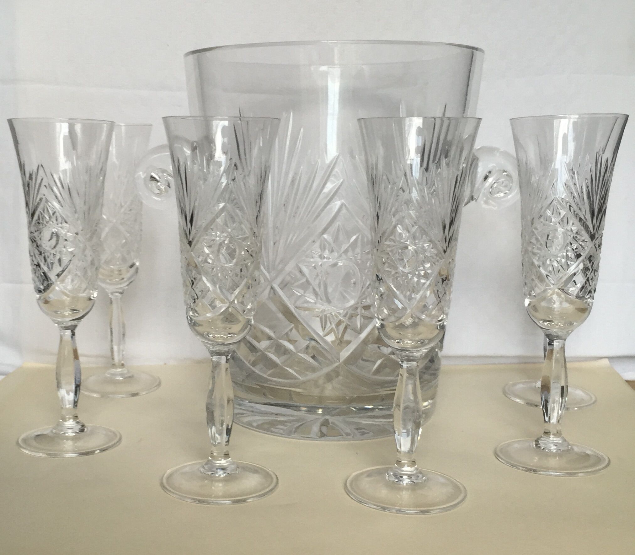 Baccarat crystal champagne service