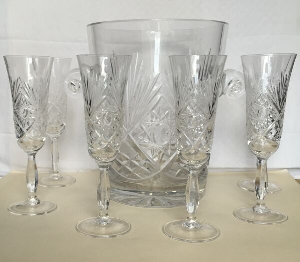 Service à champagne en cristal de Baccarat