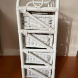 White rattan chest of drawers