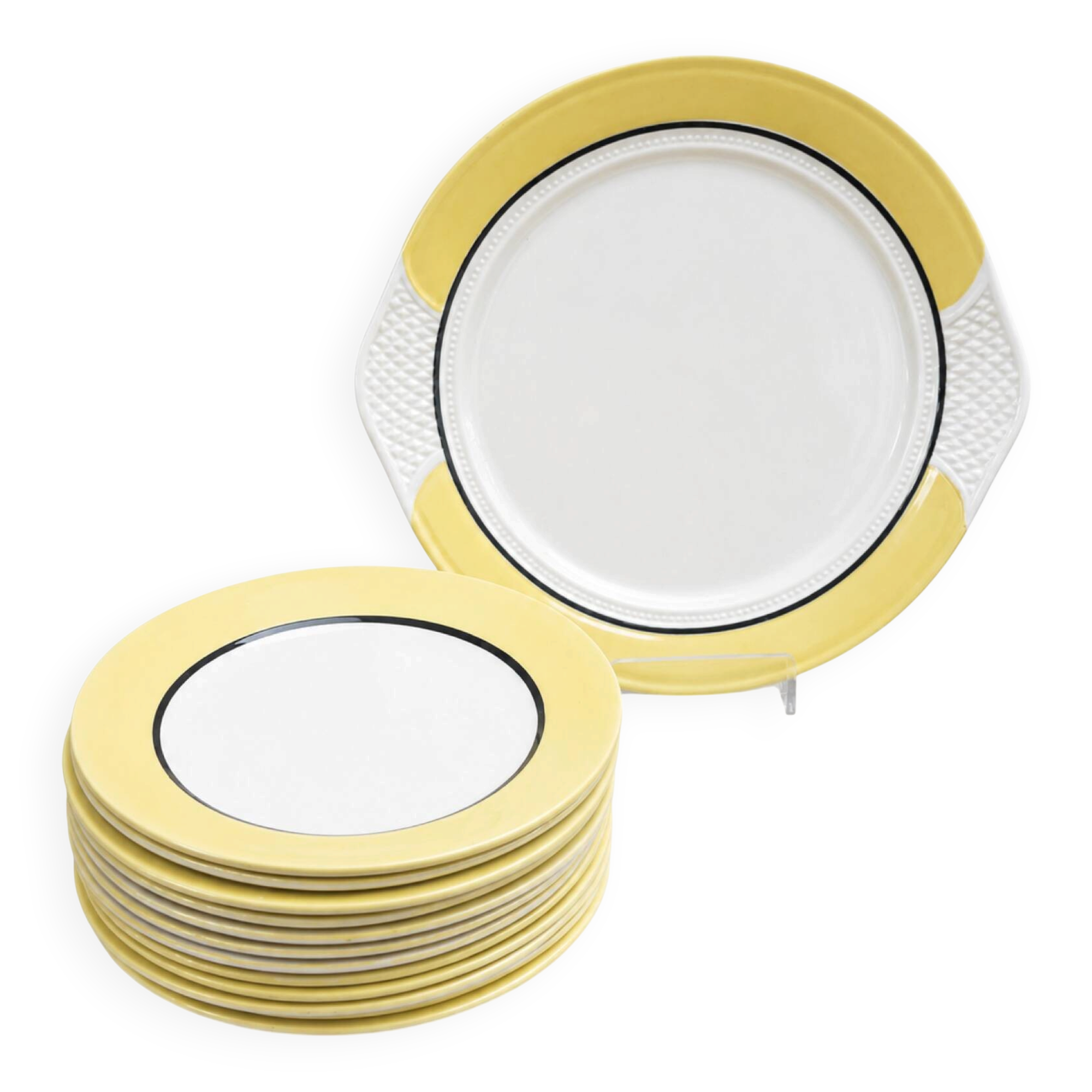 Ensemble à dessert 1940 - plat et 12 assiettes