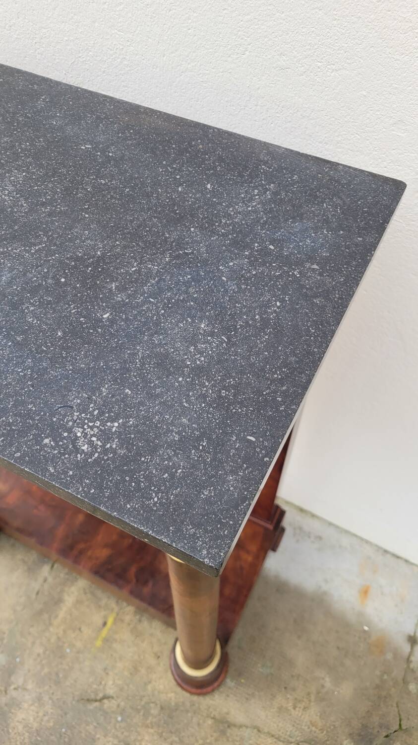 Console Empire en acajou et bronze, XIXème