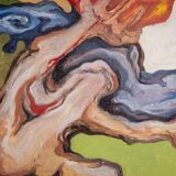 Abstract painting of a figure under the sun - 1 of 2