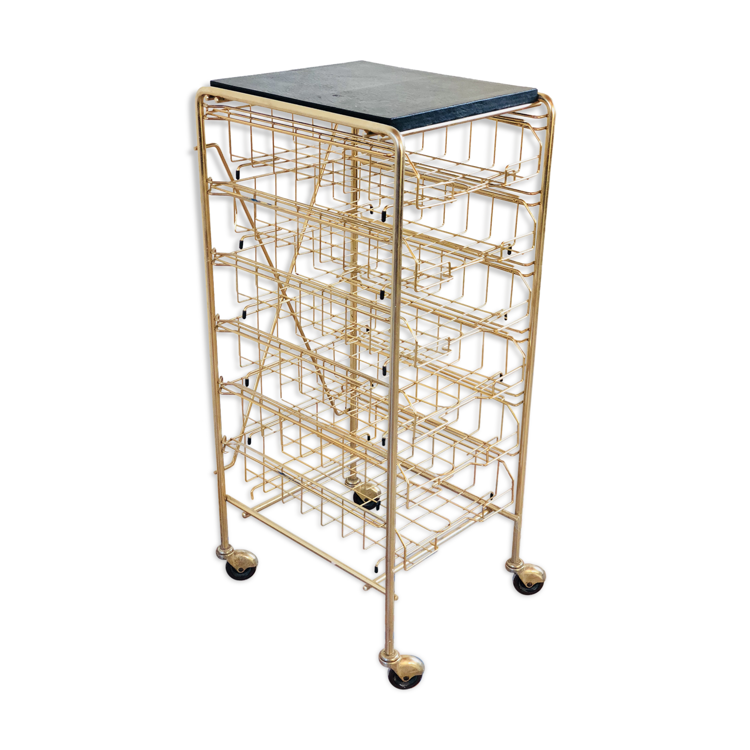 1950 Golden brass paper serving