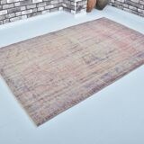 Vintage Pink Floral Wool Carpet sku 3210