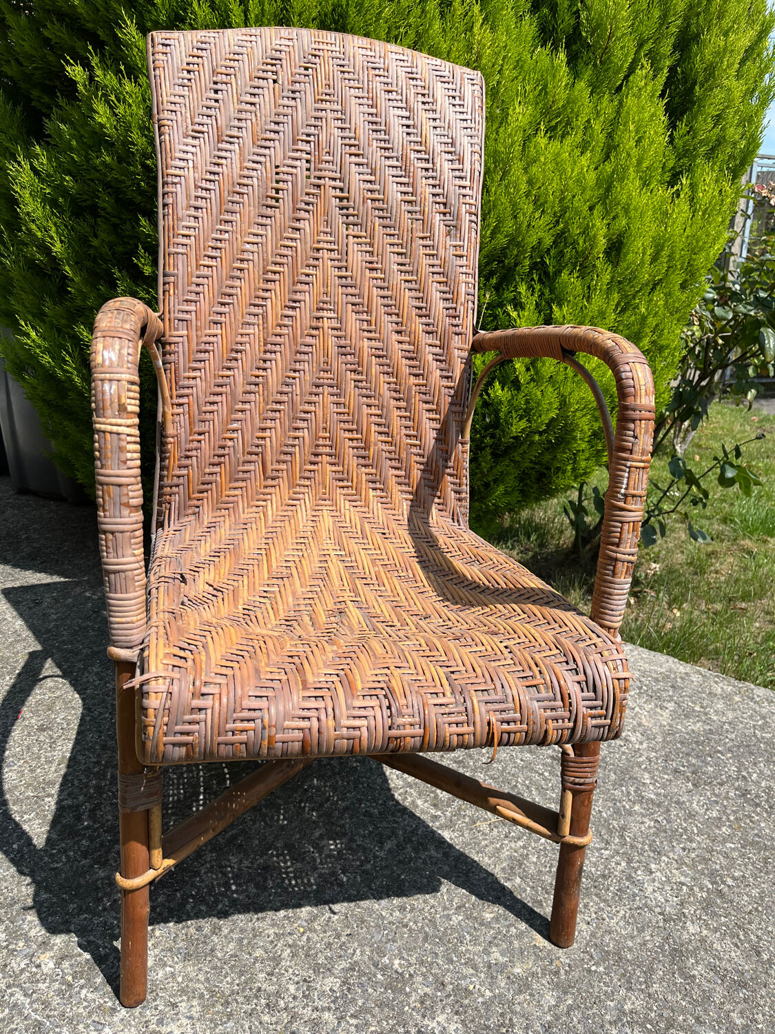 Rattan armchair from the 60s