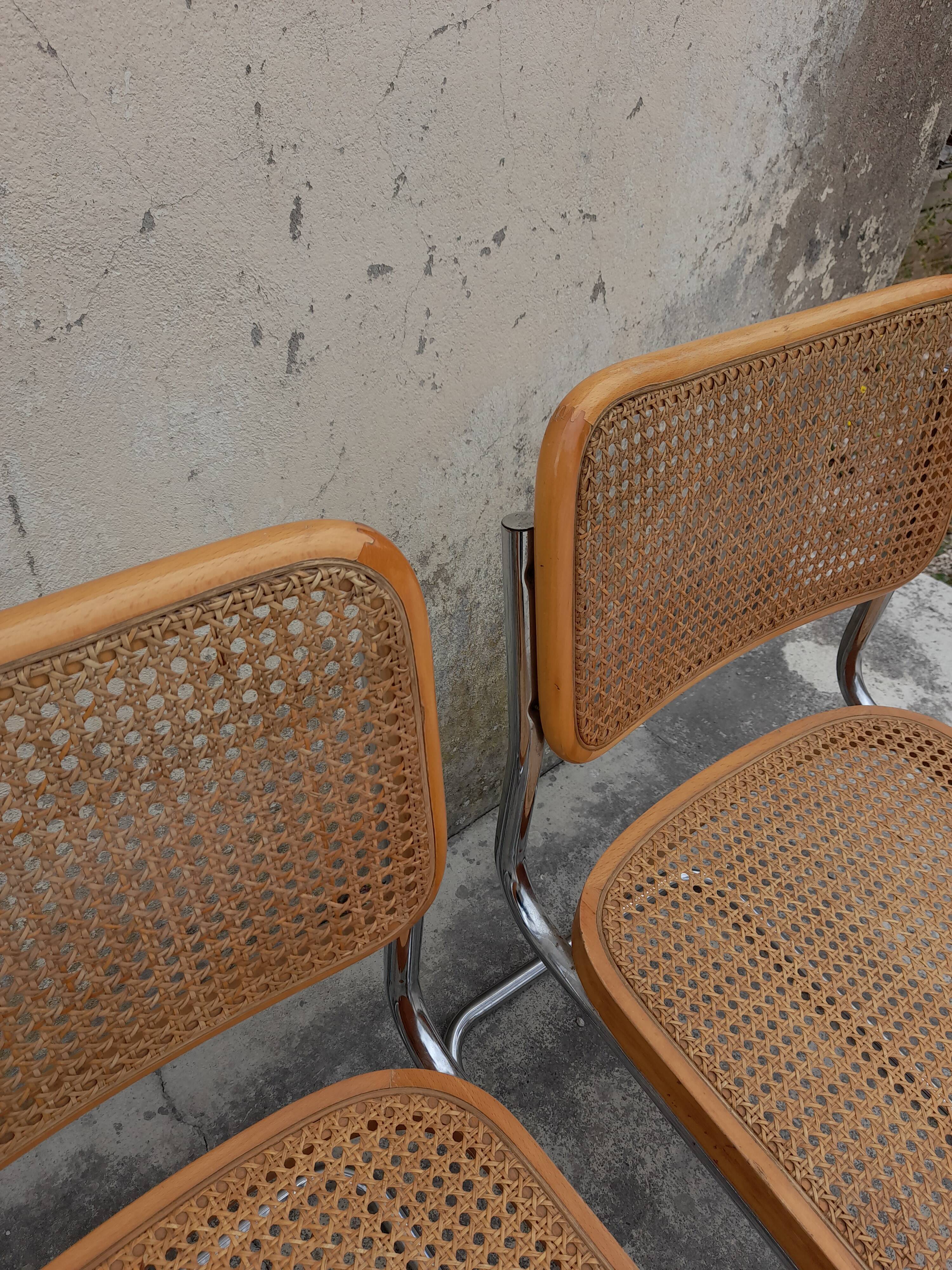 Pair of chairs B32 Marcel Breuer italy