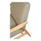 Fauteuil Vintage Gris Clair Design Scandinave Revêtement Laine