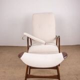 Large Norwegian Teak Armchair with Ottoman, Folke Ohlsson for Westnofa.