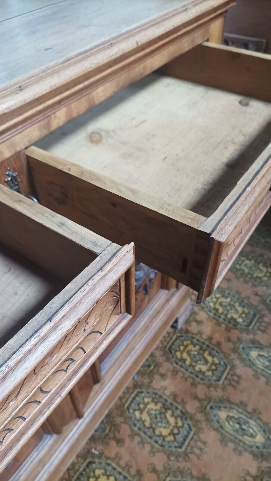19th-century walnut Saint Hubert buffet
