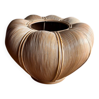 Jardinière en rotin XXXL 'Pencil Reed' Vivai del Sud style