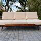 JITONA Sofa Renovated Buckle Fabric, Vintage Czech 1960s