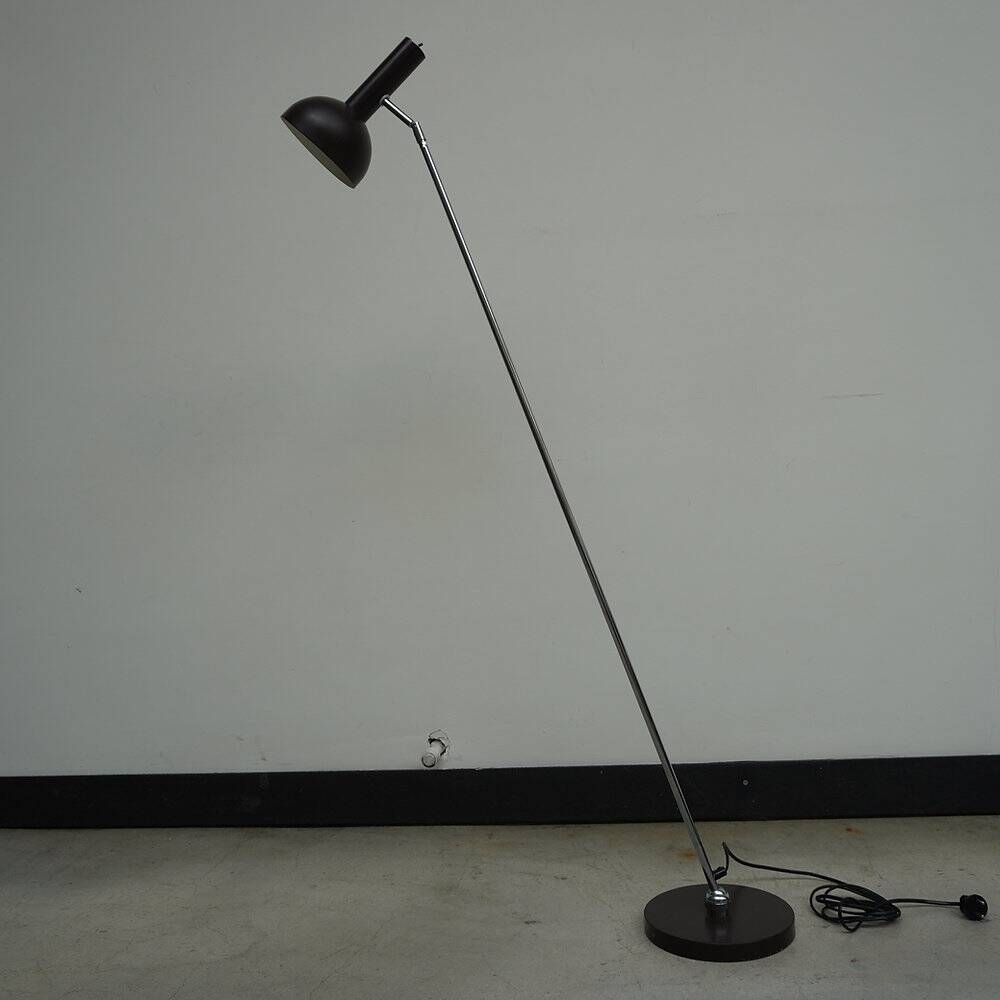 Dark brown floor lamp by H. Busquet for Hala Zeist, 1960s