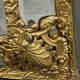 Large antique gilded metal mirror, 19th century