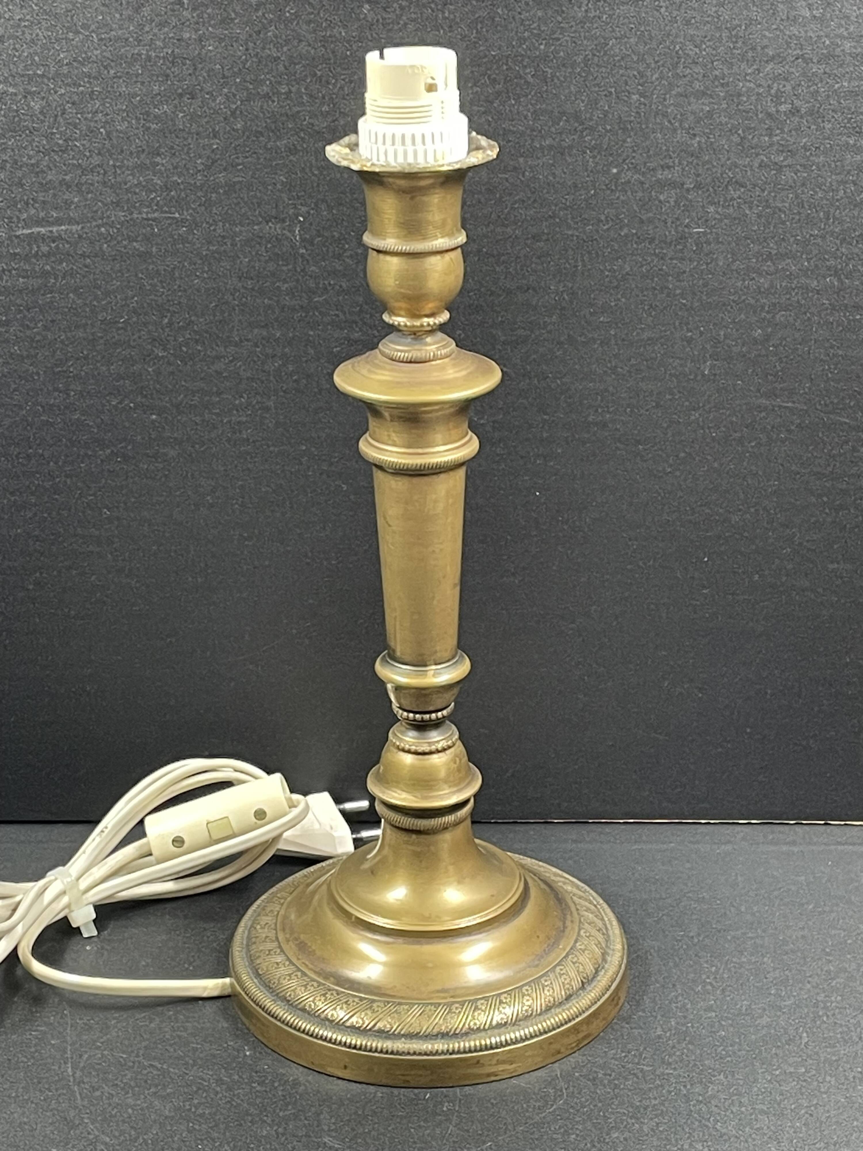 Foot of lamp to pose, type bedside brass / bronze - 31 cm top of socket