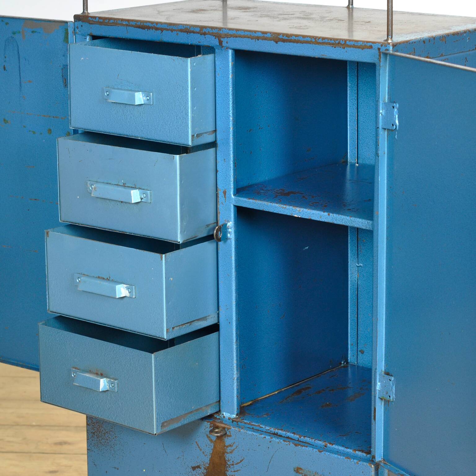 Industrial four-drawer cabinet from the 1970s
