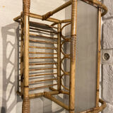 Rattan magazine rack