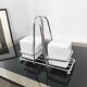 Vintage salt and pepper set – White ceramic and chrome metal