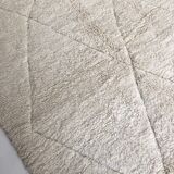 Tapis berbère marocain Beni Ouarain à losanges écrus 2,44x1,61m