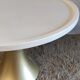 White and gold "tam tam" coffee table – 60s/70s