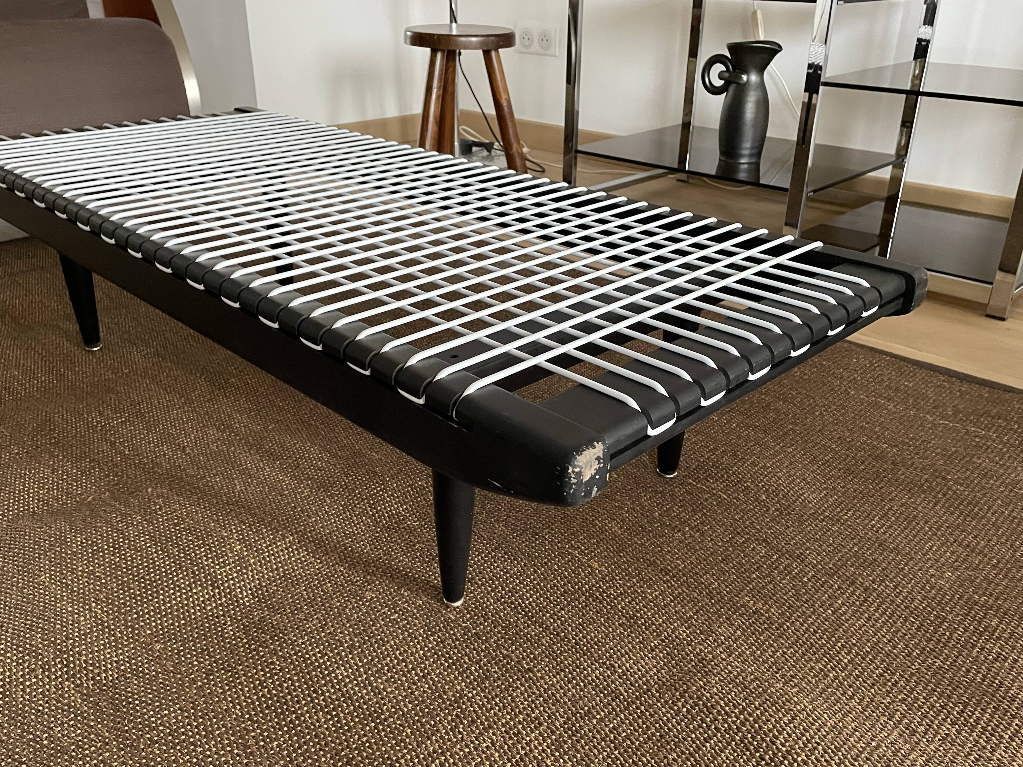 Black lacquered coffee table by Georges Tigien,1960s