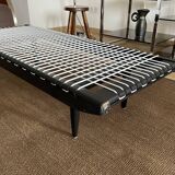 Table basse laquée noire par Georges Tigien,1960s