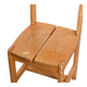 Set of four pine chairs, French work, circa 1970.