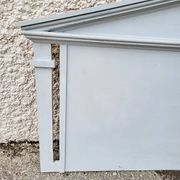 HEADBOARD IN WOOD PAINTED GREY, RECENT HANDMADE MANUFACTURE