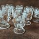 Set of 9 vintage digestive glasses