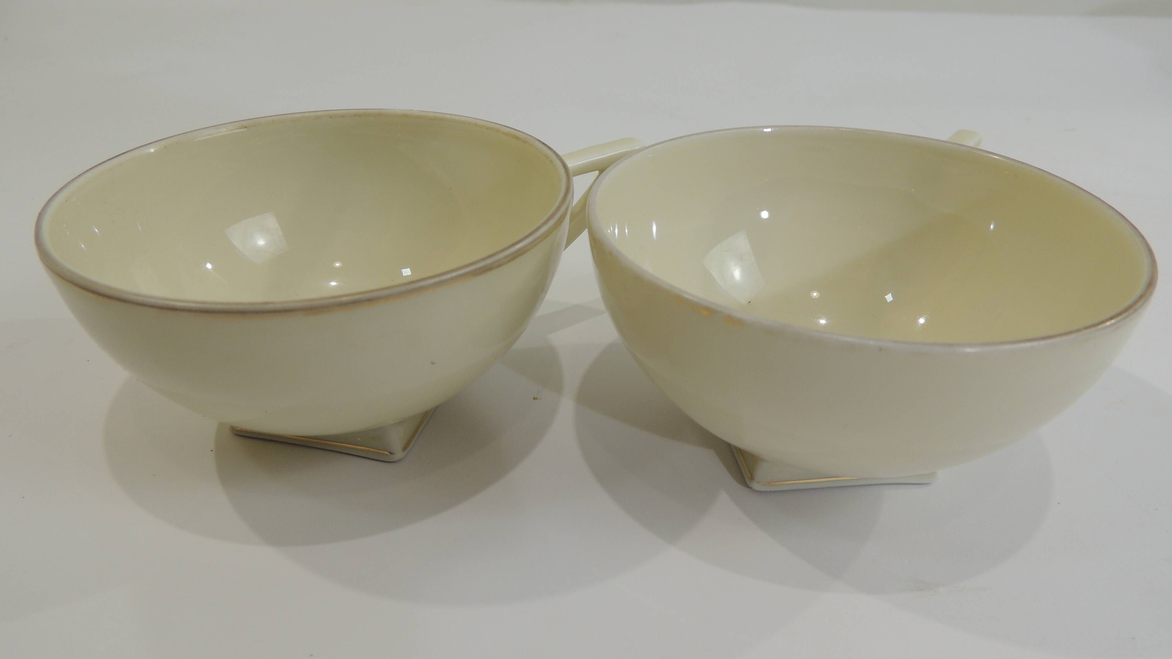 lot Service de 8 tasses + 8 sous-tasses – Royal Ivory Bohemia – Made in ...