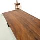 Farm table in solid walnut, turned legs, 1950s.