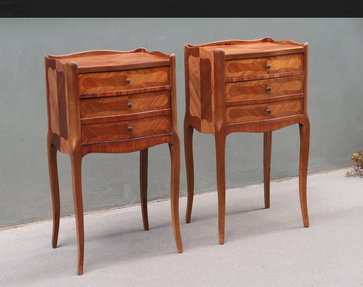 Pair of Louis XV style bedside tables