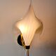 White fleur-de-lys wall lamp, murano glass, Italy, 1970