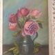 Painting painting in oil The bouquet of roses