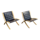 AX chairs attributed to Peter Hvidt & Orla Mölgaard, attributed to Fritz Hasen, 1978, set of 2
