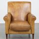 Vintage sheepskin leather armchair