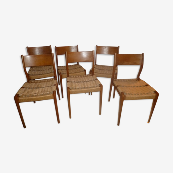 6 chaises Gessef Consorzio Sedie 1960