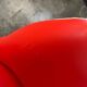 Vintage white and red shell chair / lounge chair / office chair