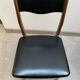 Set of 6 Scandinavian Skaï and teak wood chairs