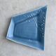 Vintage blue studio pottery signed dish