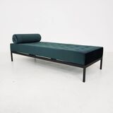 Mid-century velvet and metal daybed, The Netherlands, 1960's