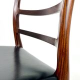 Set of 6 Niels Møller Model No 82 Chairs in Rosewood & Leather Denmark 60’s
