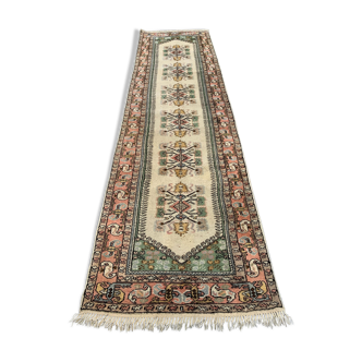 Tapis runner kula, terracotta rouge, vert, beige