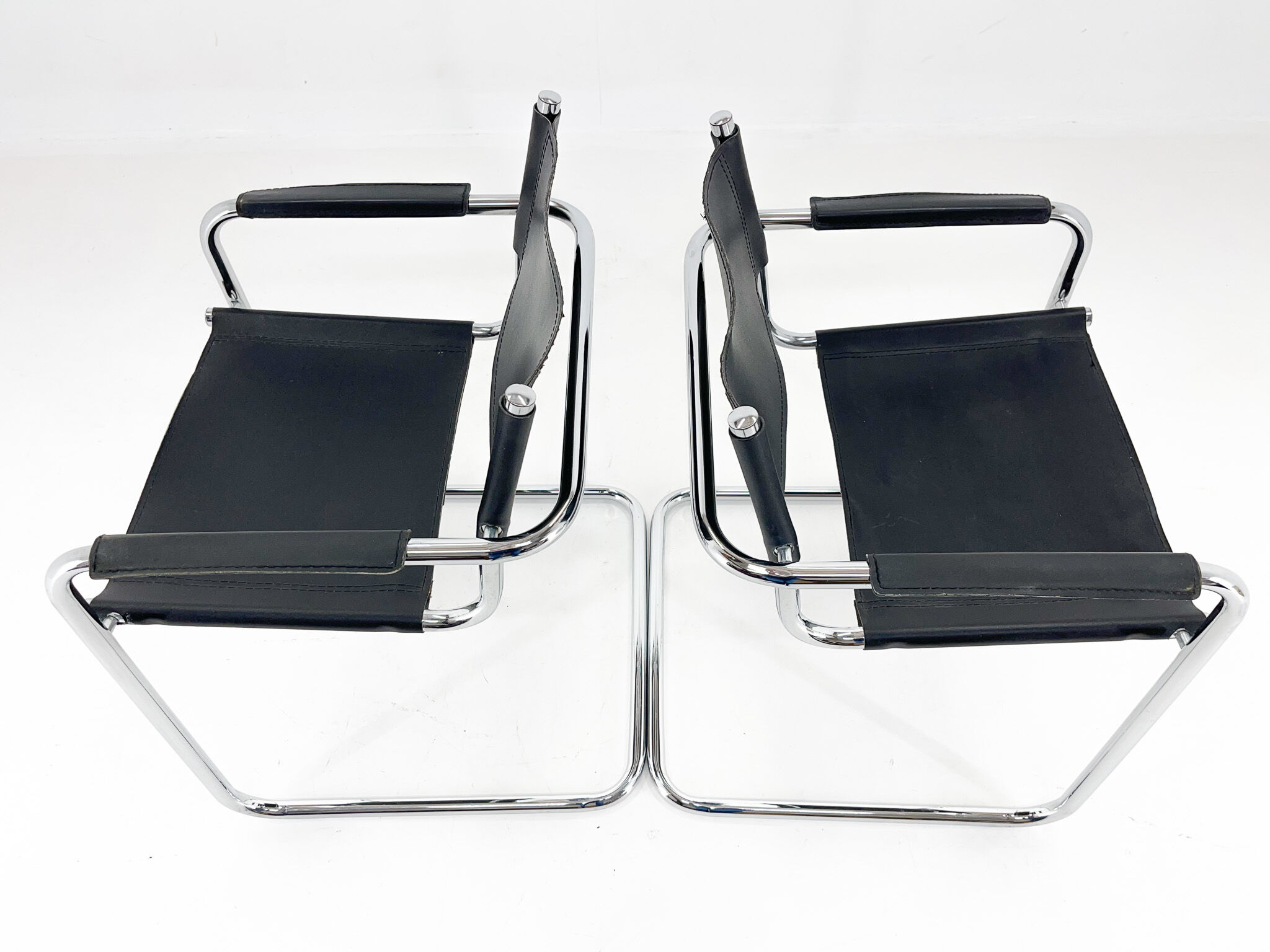 Set of two cantilever chairs, italy