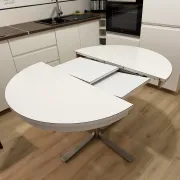 Round table Space Age Roche Bobois with integrated extensions system 1970.