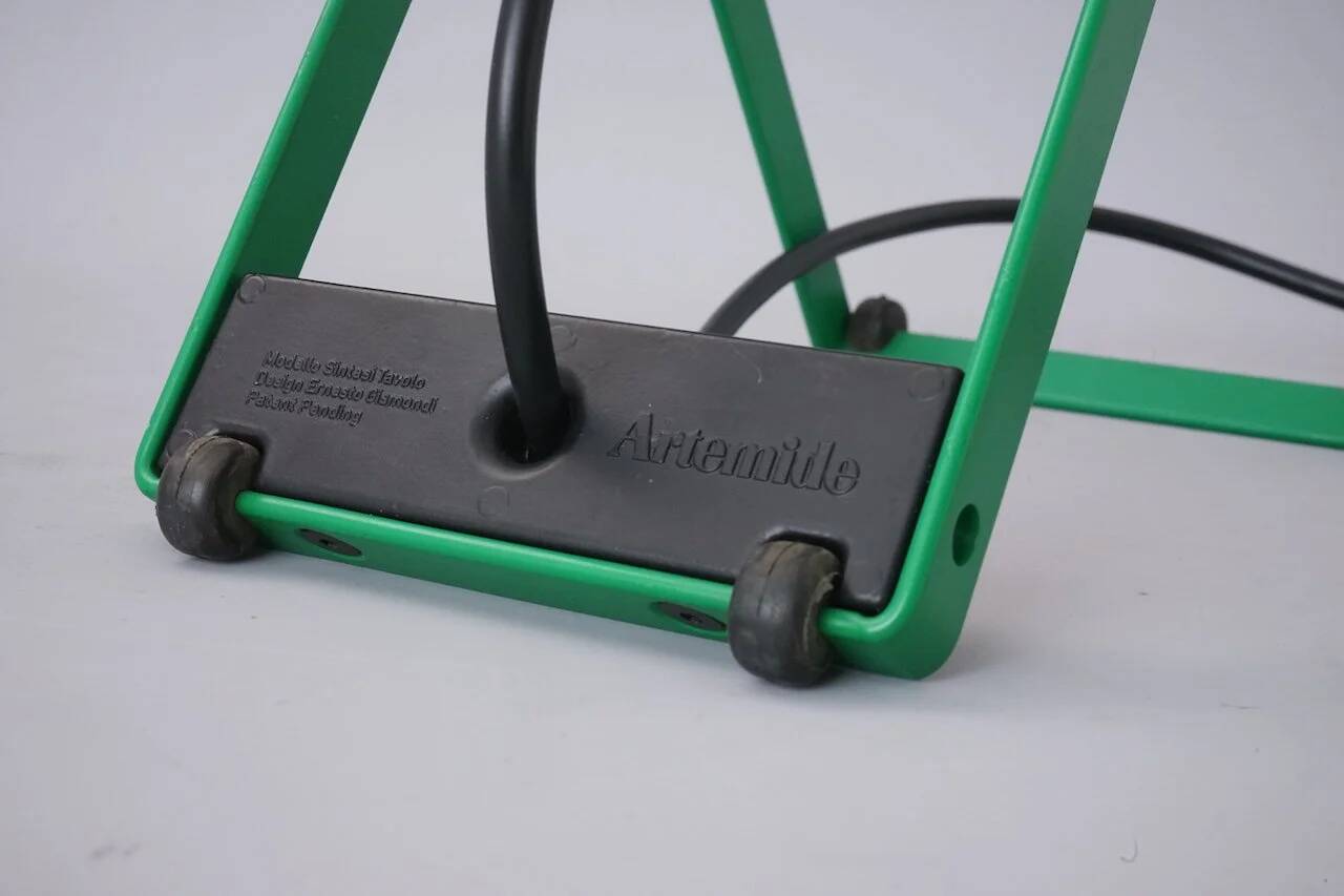 First edition Sintesi Tavolo lamp in green by Ernesto Gismondi for Artemide