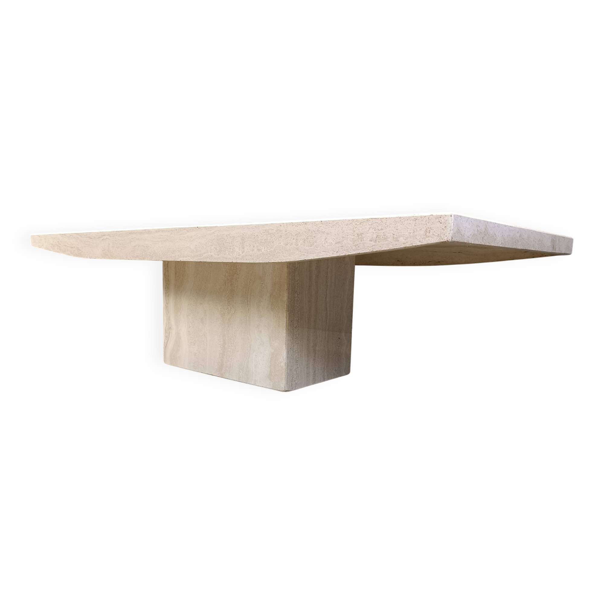 Vintage travertine coffee table, 1970s