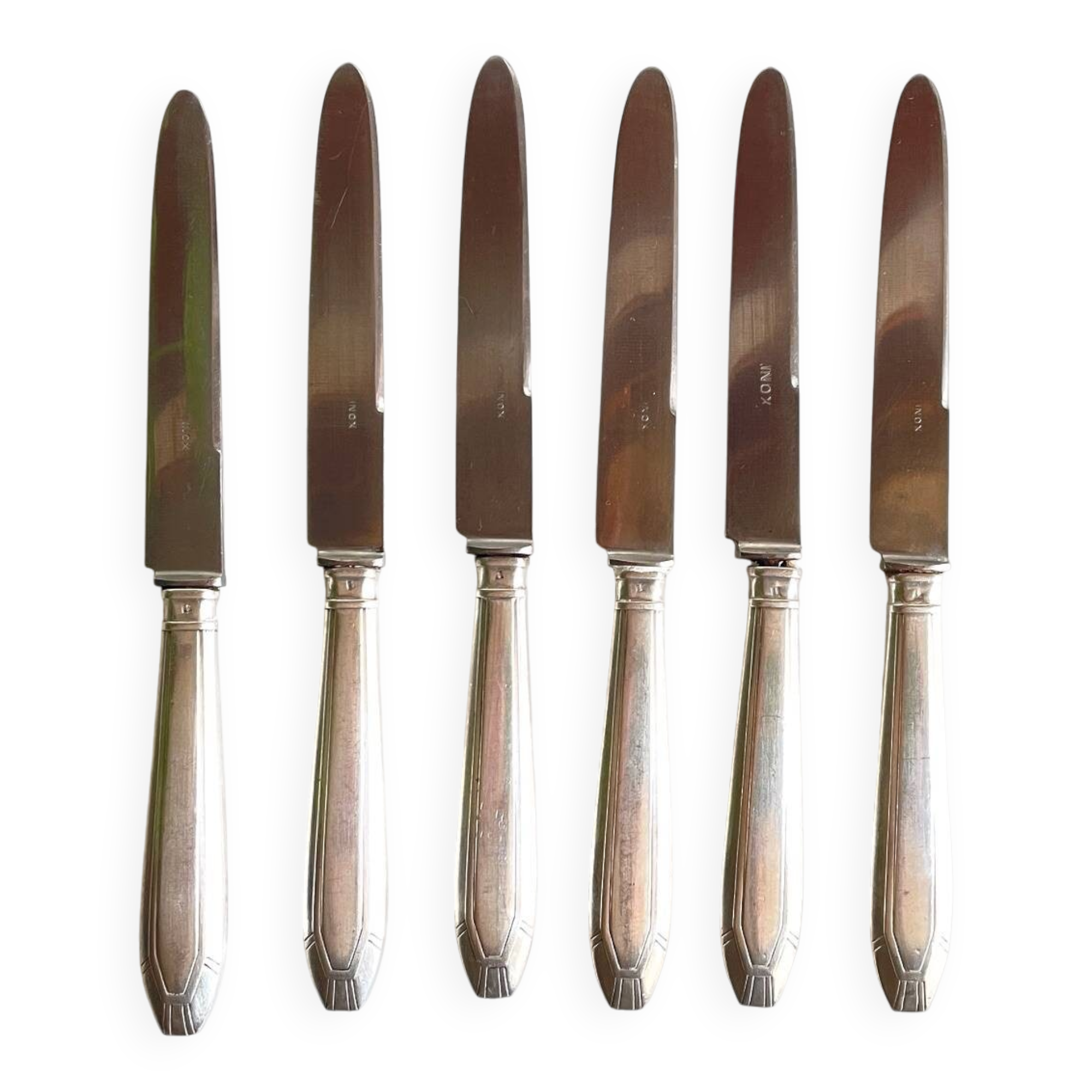 6 Art Deco Dessert Knives