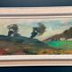 Swedish Oil on Canvas – “Abstract Landscape” by Lennart Hall – Vintage