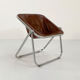 Plona camel leather chair by Giancarlo Piretti for Anonima Castelli, 1970