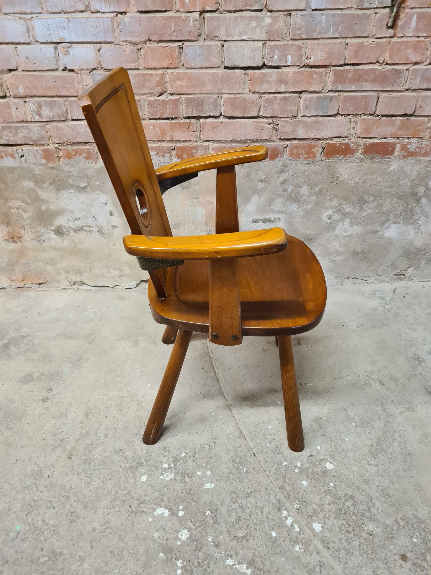 Chaise fauteuil brutaliste vintage
